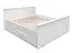 Drawer for bed Gyronde, solid pine wood wood wood wood wood wood, White lacquered - 26 x 149 x 63 cm (H x W x D)