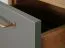 Braianik 18 Chest of Drawers | Oak Wotan & Matte Gold Handles | 3 Drawers, 4 Compartments, 2 Shelves, 2 Doors | 81 x 138 x 40 cm | Metal Handles