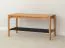 Shoe rack | solid wood | shoe bench | shelf with metal rungs | oiled oak | color: oak | 83 x 33 x 40 cm | Seille 06