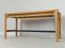Shoe rack | solid wood | shoe bench | shelf with metal rungs | oiled oak | color: oak | 83 x 33 x 40 cm | Seille 06