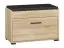 Bench with Storage Space | Shoe Cabinet Vacaville 03 | Sonoma Oak Light | 48 x 70 x 34 cm | 2 Doors | 3 Compartments