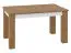 Extendable dining table Tempe 15, Colour: Nut Colours, front insert: White - Measurements: 101-181 x 89 cm (W x D)