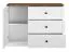 Chest of Drawers Oulainen 08 | White & Oak | 86 x 120 x 40 cm | 1 Door, 3 Drawers, 2 Compartments