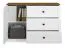 Chest of Drawers Oulainen 08 | White & Oak | 86 x 120 x 40 cm | 1 Door, 3 Drawers, 2 Compartments