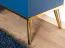 TV Base Cabinet Kumpula 05 | Dark Blue | 54 x 160 x 40 cm | 2 Doors, 4 Compartments | Gold Accents