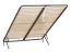 Foldable Slatted Frame for Single Bed 120 x 200 cm | Hinged Frame | Space-Saving Design | Brown