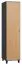 Leoncho 38 Hinged Door Wardrobe | Black/Oak | 195 x 47 x 57 cm | Soft Touch Finish | LED Lighting