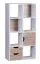 Versatile shelf unit, color: white / Sonoma oak - Dimensions: 120 x 60 x 29 cm (H x W x D), with 2 drawers & door compartment