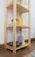 5-Tier Shelving Unit Junco 55D, solid pine, clearly varnished - H164 x W50 x D30 cm