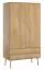 Hinged door cabinet / Wardrobe Peetu 02, Colour: Oak - Measurements: 191 x 100 x 55 cm (H x W x D)