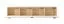 TV base unit | 4 hinged doors | color: Vicenza oak | push-to-open function | 200 x 38 x 47 cm | 4 compartments | ABS edges | wooden legs | TV furniture