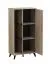 Tall Chest of Drawers with Six Compartments | Vracar 04 | Oak Grey & Black | 1 Door | 130.5 x 68 x 33 cm