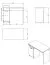 Modern White Desk with Three Compartments | Rovat 02 | Grey Handles | 74.5 x 100 x 50 cm | Simple Design