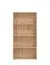 Knide 07 Bookcase Shelf | Artisan Oak | 4 Compartments | ABS Edge Protection | 142 x 70 x 24.5 cm | Modern Design