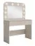 Dressing table with mirror | LED lighting | Beige-cashmere | 100 x 43 x 143 cm | 1 drawer | Push-to-open system | Himara 01