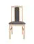 Classic Upholstered Dining Chair | Black Cover | Beech Wood Oak Look | Seat Height 47 cm | Durable Construction