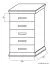 Chest of drawers Wewak 08, colour: Sonoma oak - Measurements: 117 x 70 x 42 cm (H x W x D)