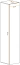 Wall Cabinet Fardalen 01 | White | 180 x 30 x 30 cm | Four Compartments | Modern Push-to-Open Design