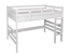 Loft bed "Easy Premium Line" K22/n, solid beech white - Lying surface: 90 x 190 cm