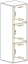 Elegant Wall Cabinet Fardalen 05 | White High Gloss & Matt | 120 x 30 x 30 cm | 3 Compartments | Modern Push to Open