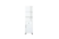 Shelf Tellin 05, Colour: White / White high gloss - Measurements: 190 x 50 x 40 cm (h x w x d)