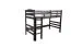 Loft bed 160 x 200 cm "Easy Premium Line" K23/n, solid beech wood chocolate brown lacquered, divisible