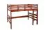 Loft bed 120 x 200 cm "Easy Premium Line" K23/n, solid beech wood dark brown lacquered, divisible