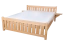 Double bed / guest bed solid beech wood natural 106, incl. slatted frame - dimensions 160 x 200 cm