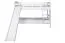 White Bunk Bed with Slide | 80 x 190 cm | Solid Beech Wood | Divides into Two Single Beds | Easy Premium Line K25/n
