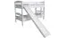 White Bunk Bed with Slide | 80 x 190 cm | Solid Beech Wood | Divides into Two Single Beds | Easy Premium Line K25/n