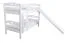 White Bunk Bed with Slide | 80 x 190 cm | Solid Beech Wood | Divisible to Two Beds | "Easy Premium Line" K27/n