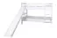 White Bunk Bed with Slide 90 x 200 cm | Solid Beech Wood | Converts to 2 Single Beds | Easy Premium Line K29/n