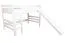 Large White Bunk Bed with Slide 140 x 200 cm | Solid Beech Wood | Converts to Two Single Beds | Easy Premium Line K32/n