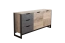 Chest of drawers Bassatine 04, Colour: rustic Oak / Grey / Black - 79 x 161 x 40 cm (H x W x D)