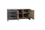 Chest of drawers Bassatine 04, Colour: rustic Oak / Grey / Black - 79 x 161 x 40 cm (H x W x D)