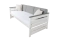 Kid bed Hermann 01 incl. slatted frame and grey pillows, Colour: White bleached / Grey, solid wood - 90 x 200 cm (W x L)