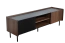 TV Base Cabinet Mairenke 07 | Walnut / Black Matt | 47 x 150 x 40 cm | Modern Design