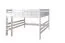 Loft bed 160 x 200 cm for adults "Easy Premium Line" K23/n, solid beech wood white lacquered, divisible