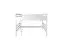Loft bed 160 x 200 cm for adults "Easy Premium Line" K23/n, solid beech wood white lacquered, divisible