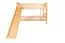 Bunk Bed with Slide 90 x 200 cm | Solid Beech Wood, Natural Lacquered | Converts to Two Single Beds | Easy Premium Line K25/n