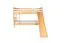 Bunk Bed with Slide 90 x 190 cm | Solid Beech Wood | Natural Lacquered | Converts to Two Single Beds | Easy Premium Line K29/n