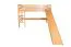 Loft Bed with Slide 80 x 190 cm | Solid Beech Wood | Natural Lacquered | Convertible to Single Bed | Easy Premium Line K30/n