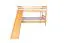 Large Bunk Bed with Slide 120 x 200 cm | Solid Beech Wood | Natural Lacquer | Converts to Two Single Beds | Easy Premium Line K32/n