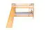 Large Bunk Bed with Slide 160 x 190 cm | Solid Beech Wood | Natural Lacquered | Converts to Two Single Beds | Easy Premium Line K32/n