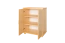 2 Door Storage Cabinet Columba 05, 2 door, solid pine wood, clearly varnished - H101 x W80 x D50 cm