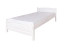 Single bed made of solid wood, sturdy guest bed solid beech 117, white, incl. slatted frame, lying surface 100 x 200 cm