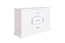 White Solid Pine Chest of Drawers Buteo 07 | 80 x 120 x 42 cm | 3 Drawers & 4 Compartments | Modern Design