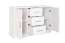 White Solid Pine Chest of Drawers Buteo 07 | 80 x 120 x 42 cm | 3 Drawers & 4 Compartments | Modern Design