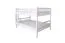 Bunk Bed 140 x 200 cm "Easy Premium Line" K24/n | Solid Beech Wood | White Lacquered | Convertible | Straight Headboard and Footboard