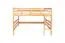 Loft bed 160 x 200 cm "Easy Premium Line" K23/n, solid beech wood natural lacquered, divisible